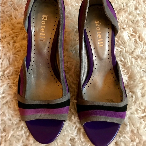 ROTELLI PURPLE PUMPS- authentic itialian heels - Picture 3 of 6